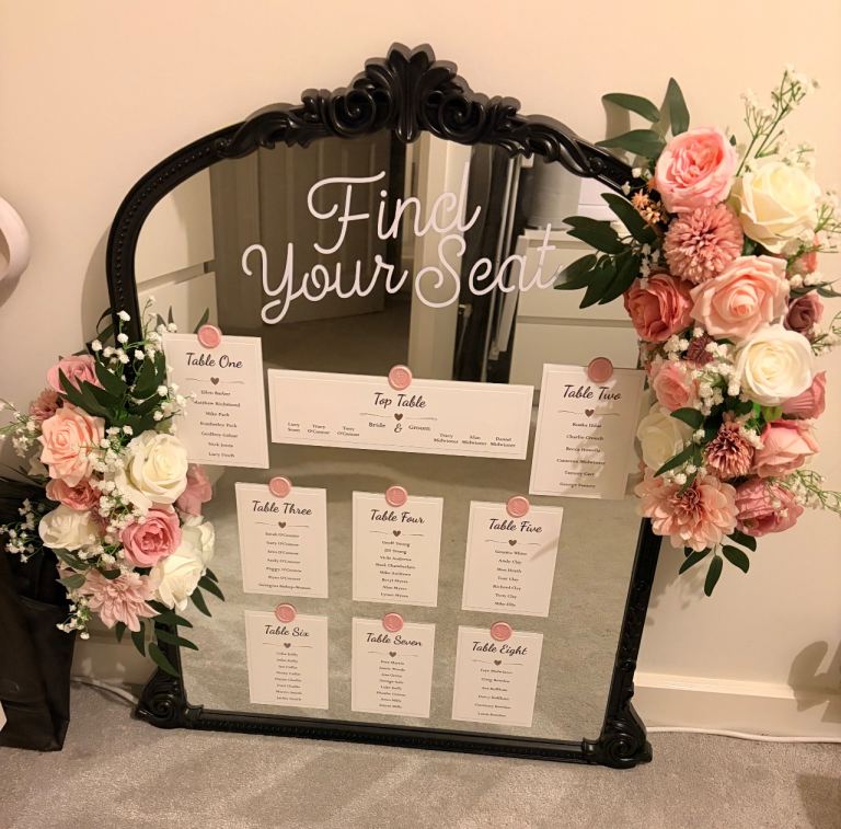 Wedding Seat Planner Mirror