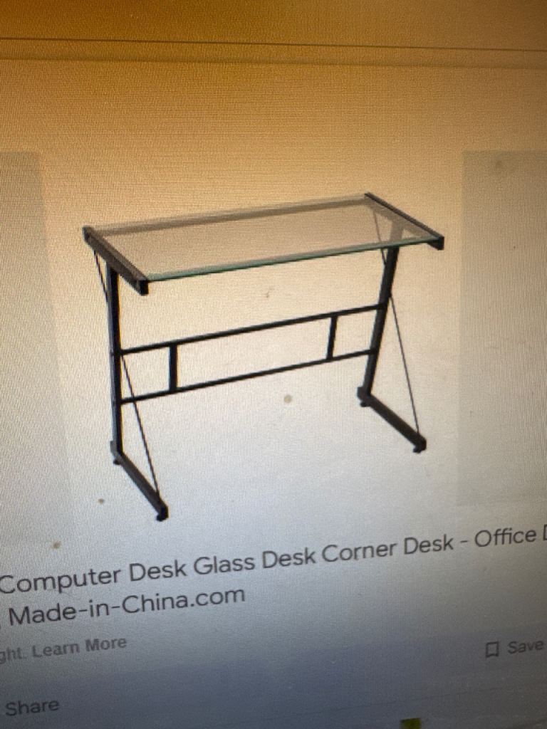 Desk laptop glass 
