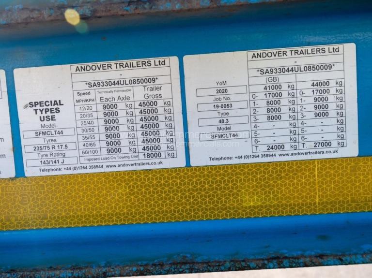 ANDOVER LOW LOADER 3 AXLE FIXED 45,000KG GVW