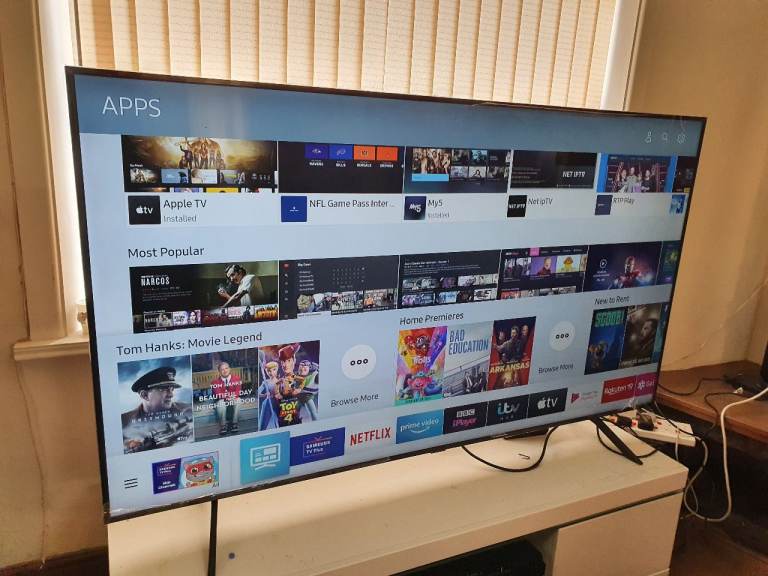 BOXED SAMSUNG 85 INCH QE85Q60CAU SMART 4K UHD HDR QLED TV WITH WIFI, APPS, FREEVIEW & FREESAT HD,