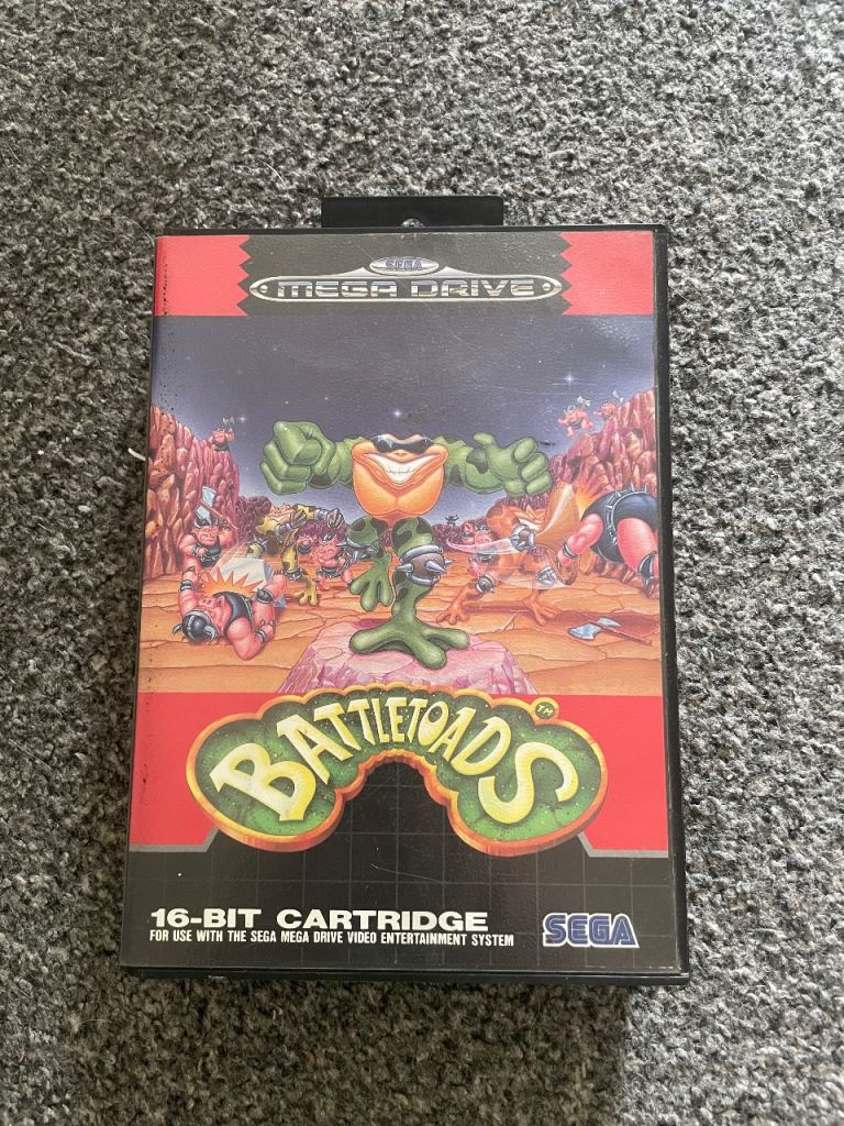 Sega Mega Drive Battletoads 16-Bit Cartridge - Good Condition