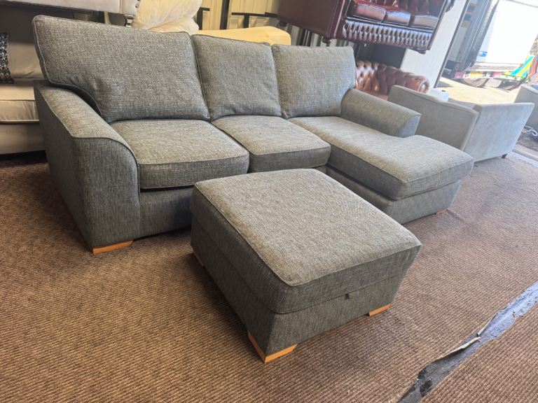 Next Stamford corner sofa 258/154cm and storage footstool Delivery available