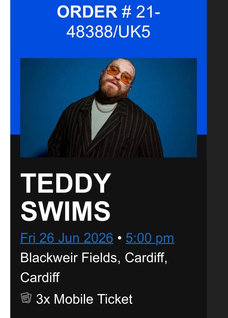 Teddy Swims tickets Cardiff