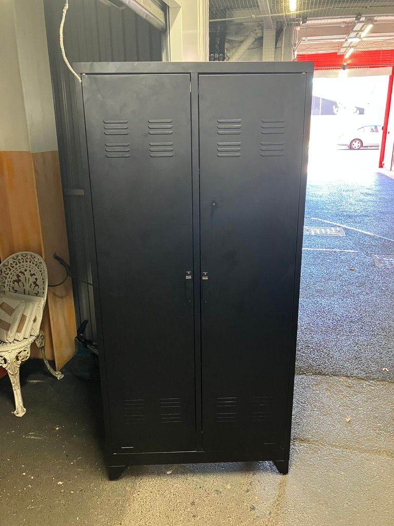 image for Black metal cupboard