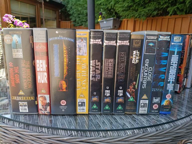 Selection of Classic VHS Films – Star Wars, Independence Day, Ben Hur