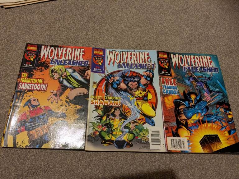Wolverine Unleashed  #52 , #53 &  #54 Marvel Comics Collection 2000