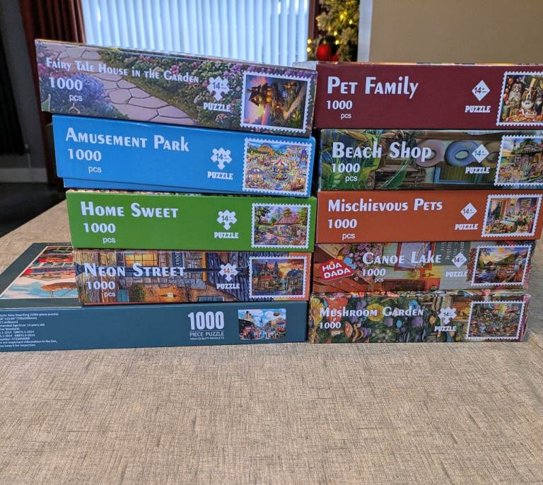 Jigsaw puzzle and puzzle mat