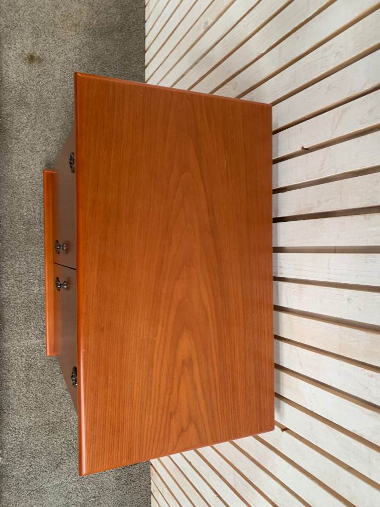 Cupboard with 1 Drawer and 2 Doors Brown wood .