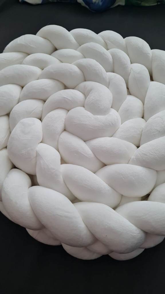 Brand New 3 Metres 4 Strands Soft Knot Pillow Decorative Baby Bedding  ( White)
