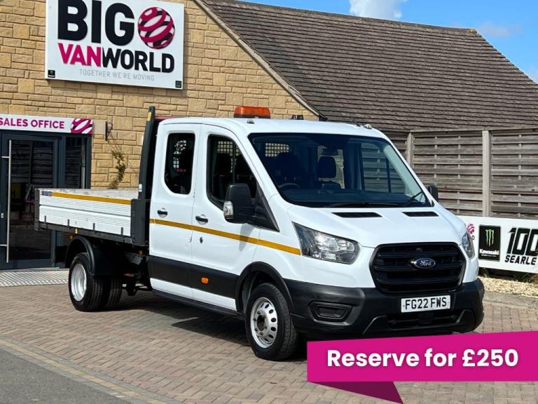 Ford Transit 350 TDCI 130 L3 LEADER ECOBLUE LWB 7 SEAT DOUBLE CAB ALLOY TIPPER