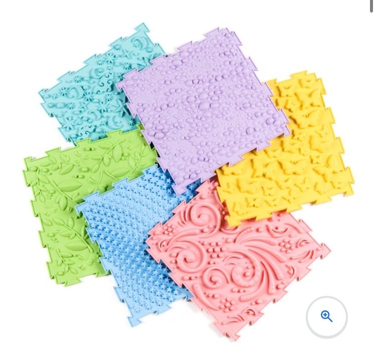 6 textured sensory mats