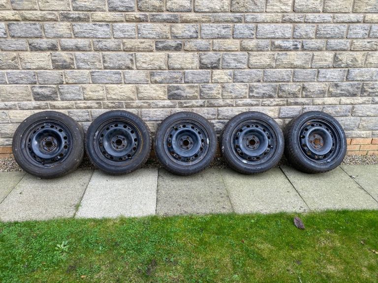 5x100 Steel Wheels 195/55/15 (Audi/Vw/Seat/Skoda) With Winter Tyres 