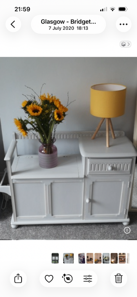 Vintage Phone/Storage Bench