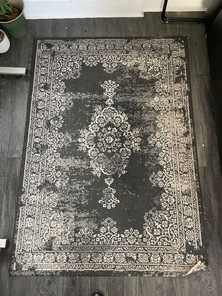 Black Persian Style Rug 