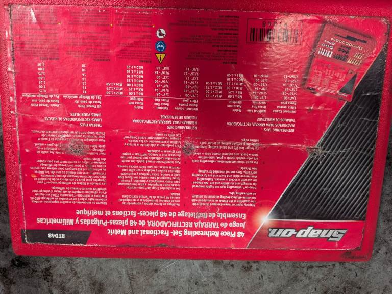 Snap on 48pc rethreading kit