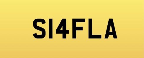 Private registration number plate S14 FLA