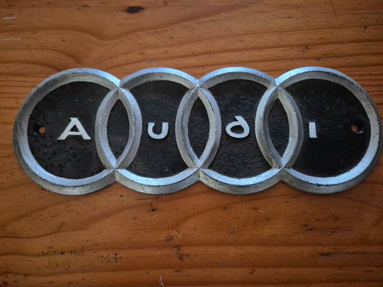 Audi cast iron sign 