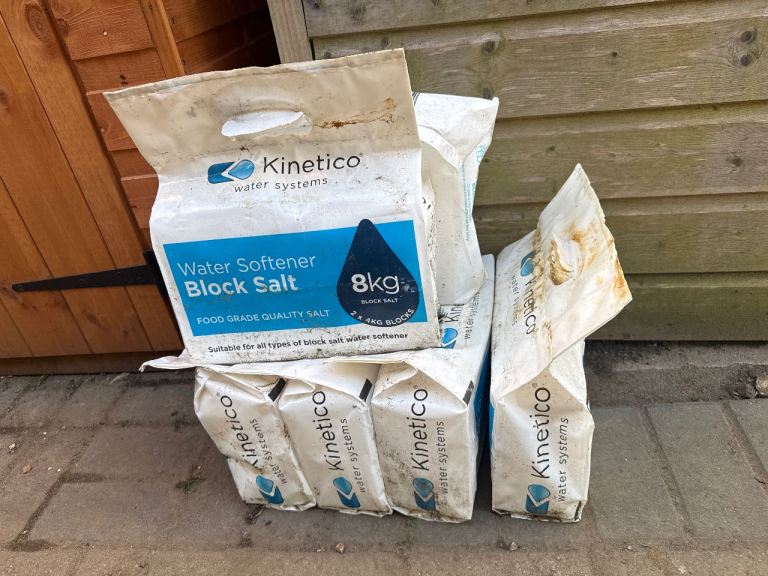 Six bags of Block Water Softener  8kg