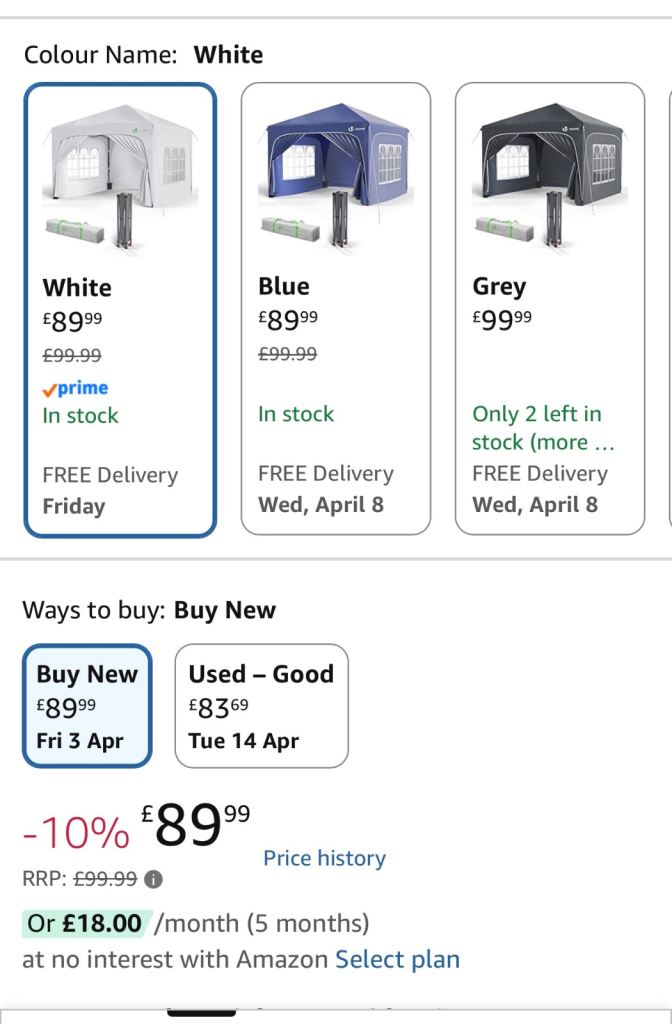 Unused marquee for sale. 