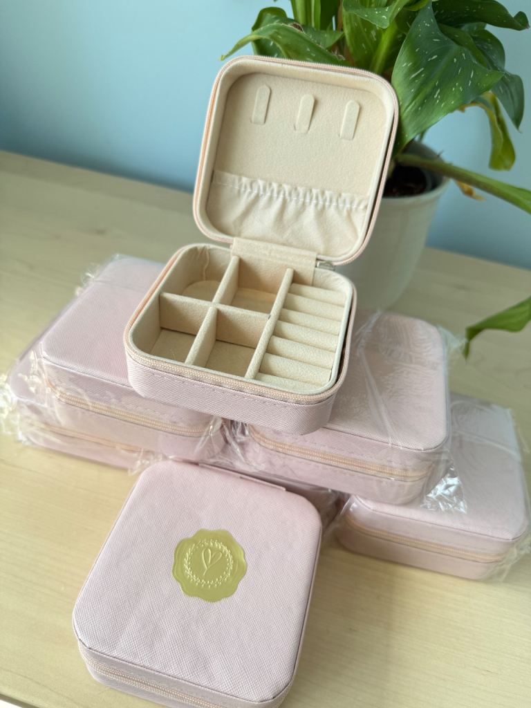 40 New Pink Small Travel Jewellery Boxes Organiser