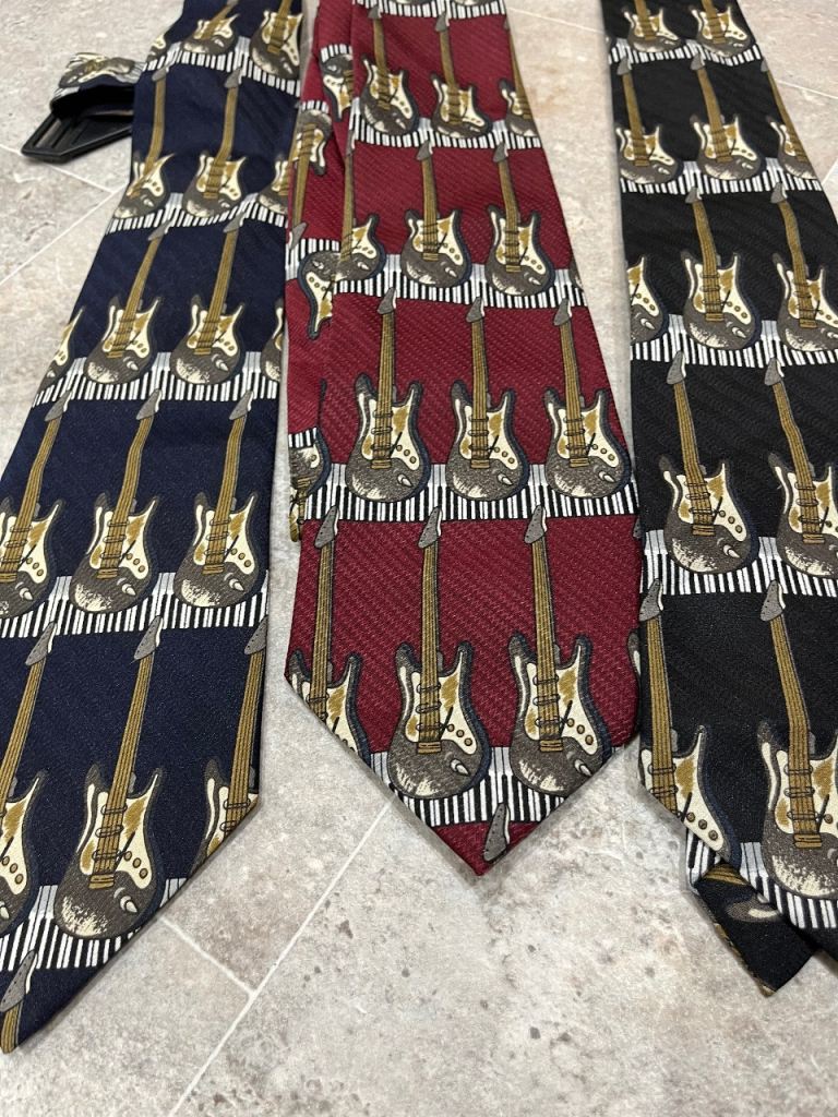 Mens ties bundle guitar theme 