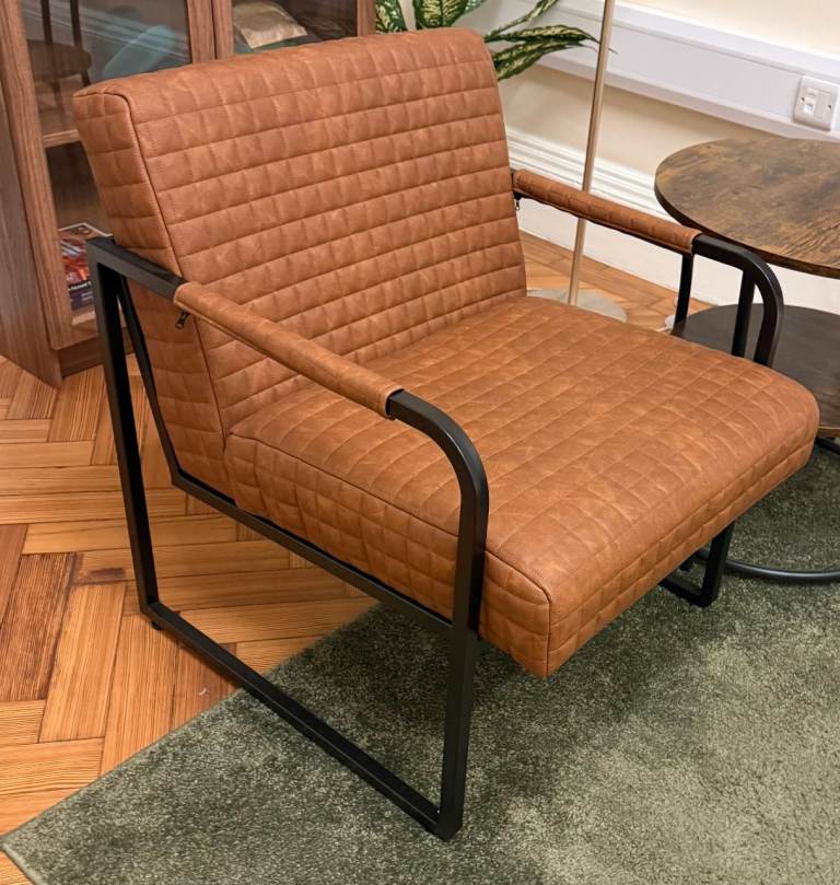 Faymon Faux Leather Armchair by Borough Wharf x3
