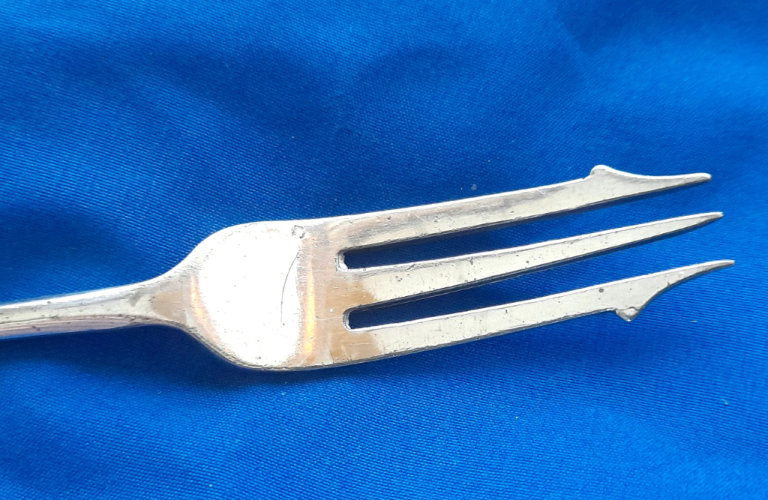 SILVER-PLATED FORK - FISH-COURSE - 19 cm long