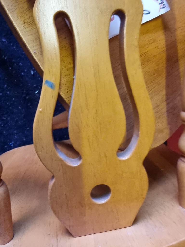 Pair of Julian Bowen Solid Oak  Fiddleback Dining Chairs 2 Farmhouse Chairs  Read Description 