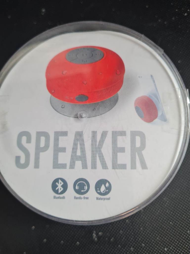 New Red Waterproof Bluetooth Speaker