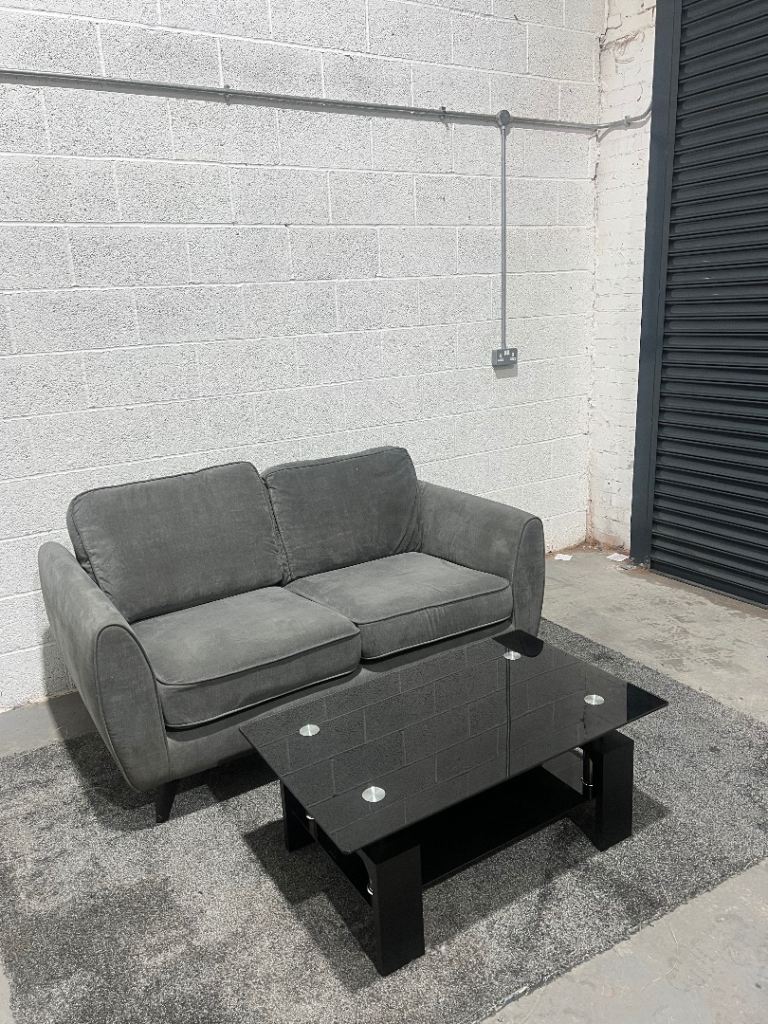 Dfs 2 seat sofa grey delivery available 