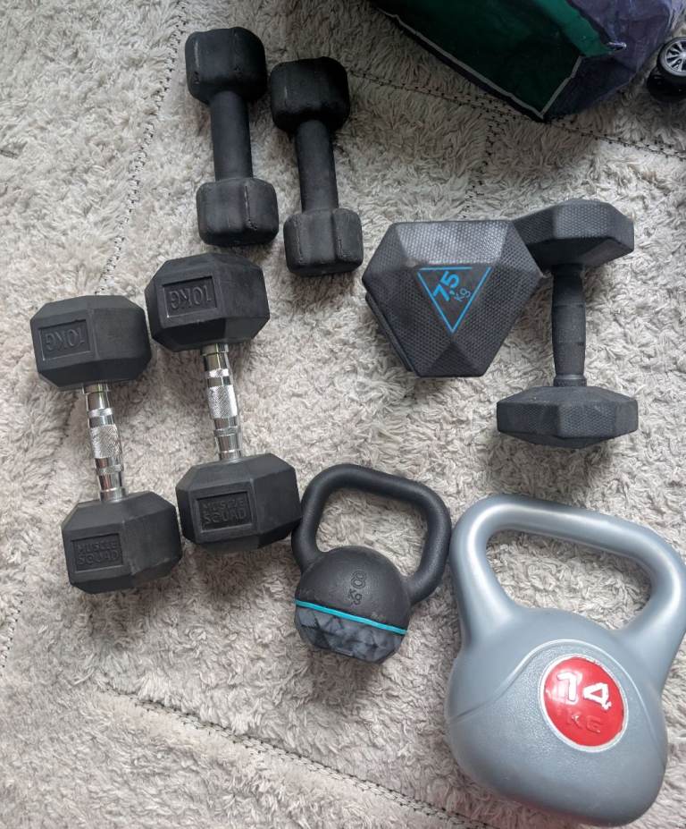 Home gym - selection of weights