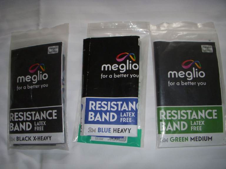 Meglio resistance bands 2m - medium, heavy and extra heavy