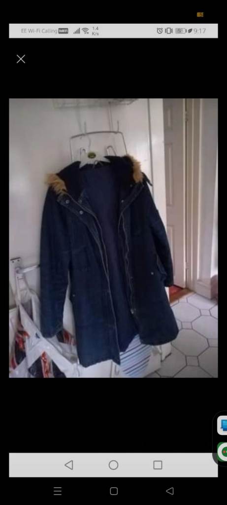 Denim coat size 12