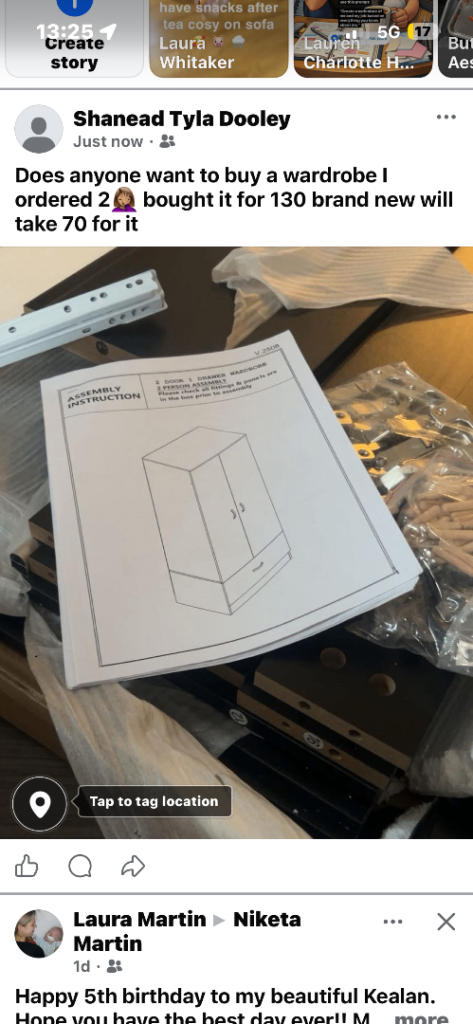 Brand new wardrobe ordered 2 by accident 