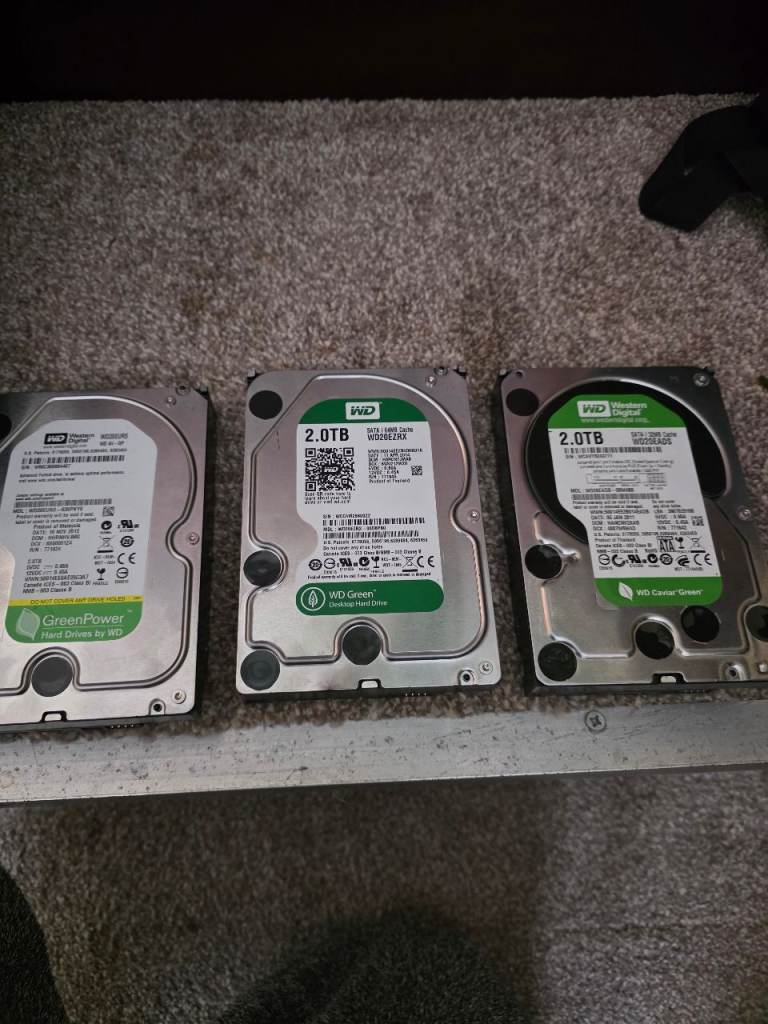 3 x wd 2tb hard drives