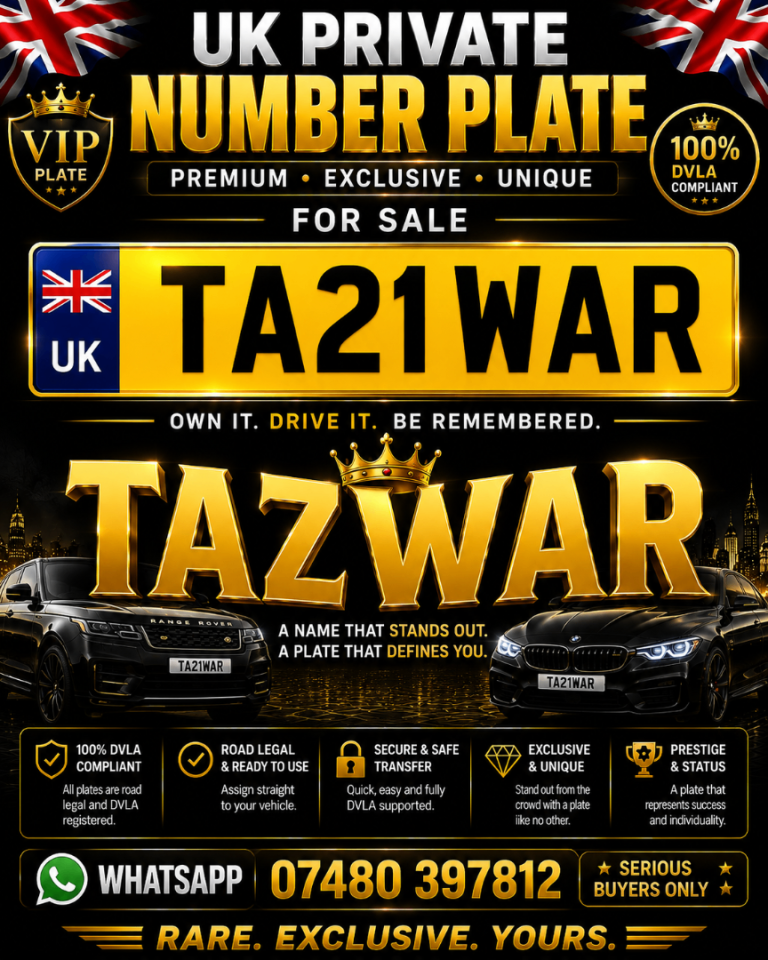 PRIVATE NUMBER PLATE TAZWAR 