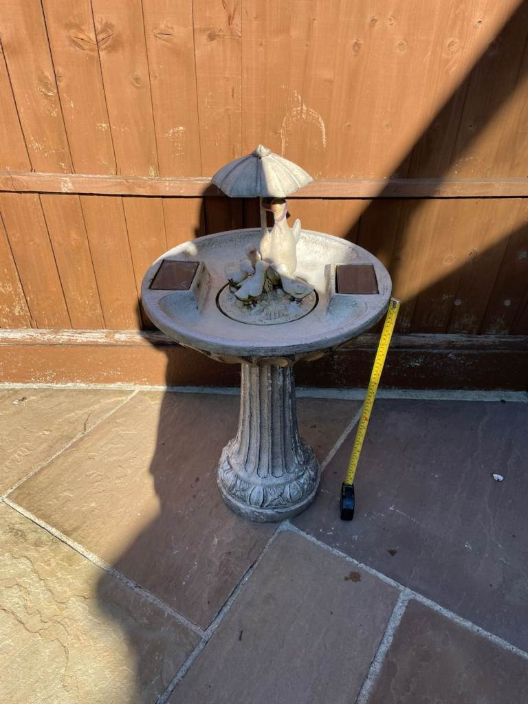 Solar Powered Garden Bird Bath Fountain