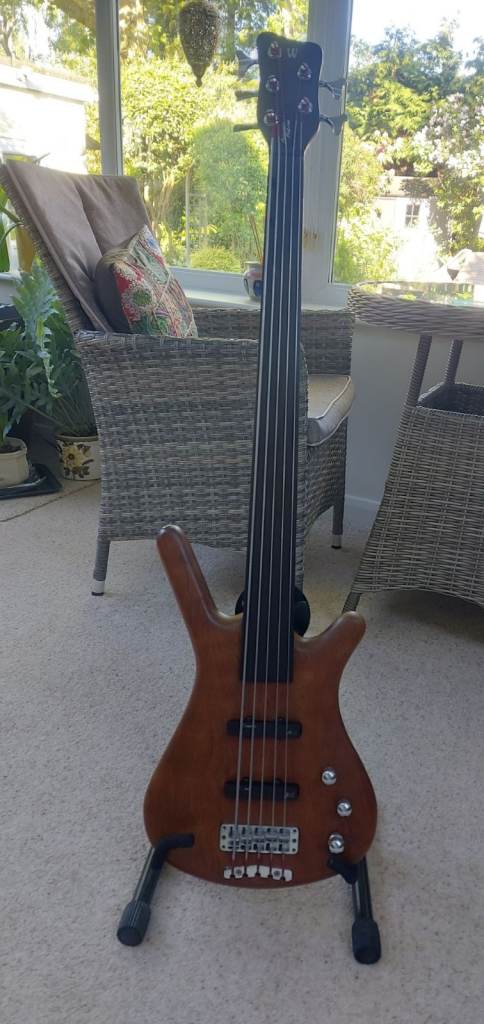 Warwick Corvette ProLine 5 String Fretless Bass Guitar 1998