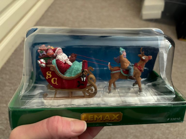 Lemax Santa and reindeer