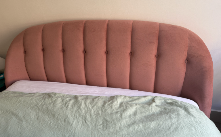Made dot com Padded Salmon Pink King Size Bed Frame