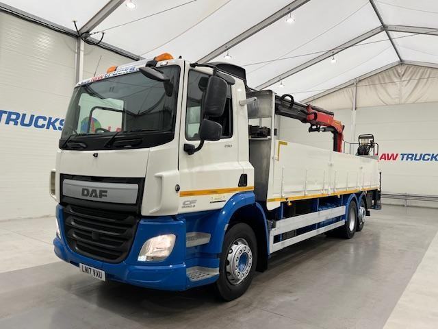 DAF CF 290 6x2 Rear Lift Dropside Brick Grab Manual 