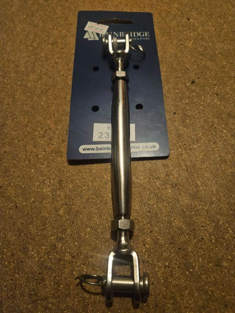 Bainbridge saling boat mast bottle screw. 8mm