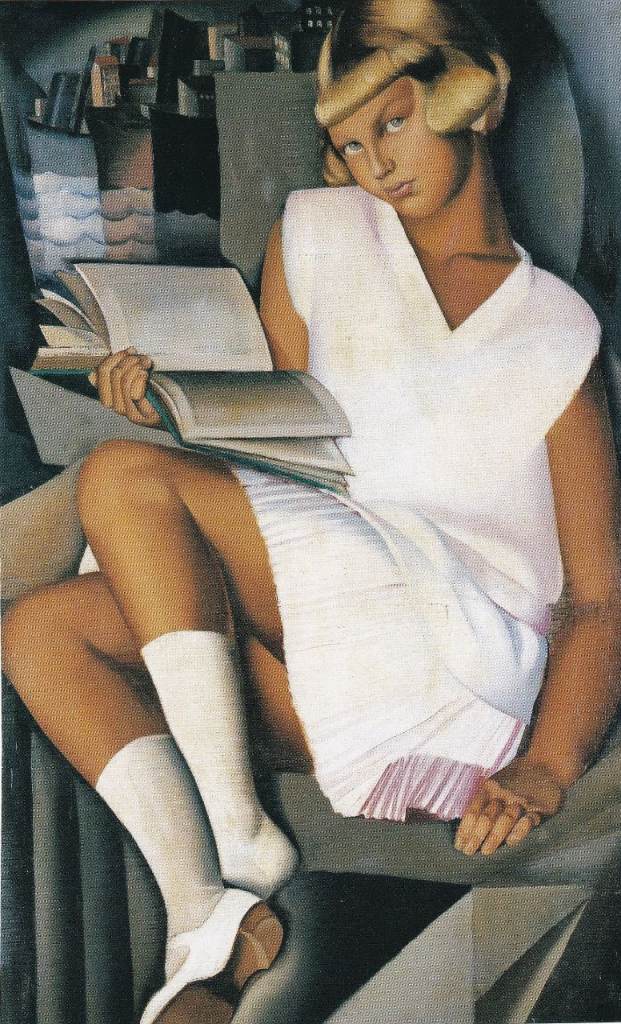 55. A Rare Original Print of an Art Deco Advertisement of the Day Young Girl Reading