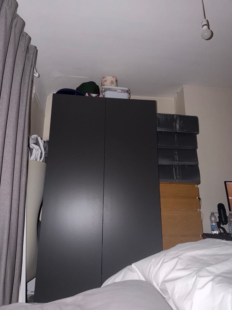  Wardrobes Very Good Condition, big one gray and little light brown 