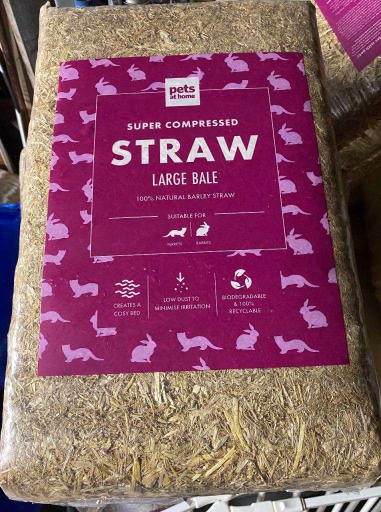 6 x Large Bales Super Compressed Barley Straw