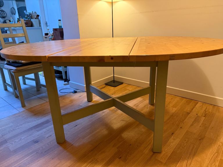 NOW SOLD…Solid pine extending IKEA table. £5