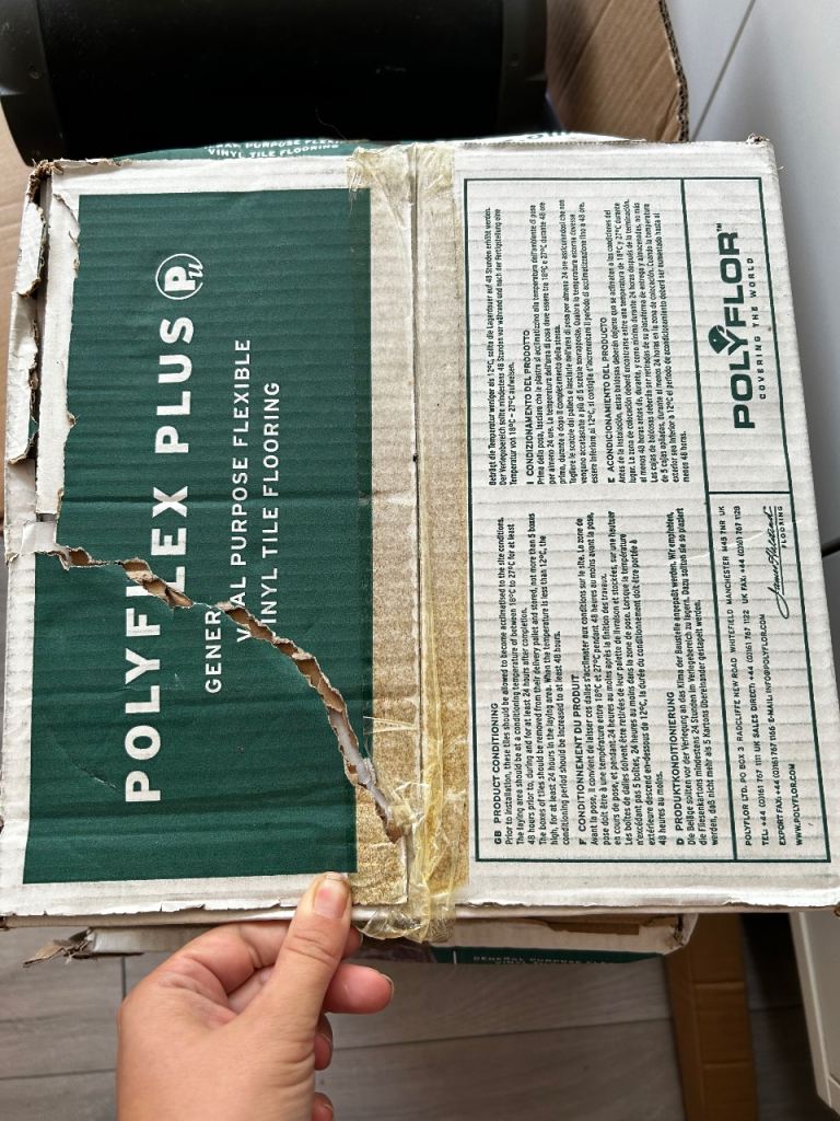 Polyflex plus vinyl tile flooring 5 full boxes 