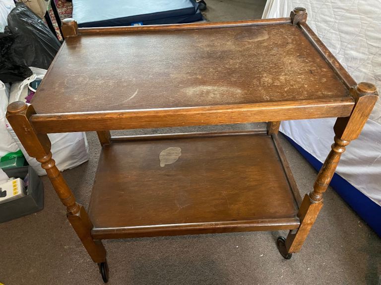 Wooden trolley with wheels (light weight)