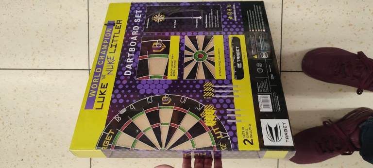 Target Luke 'THE NUKE' Littler  Dart Board Set with Darts