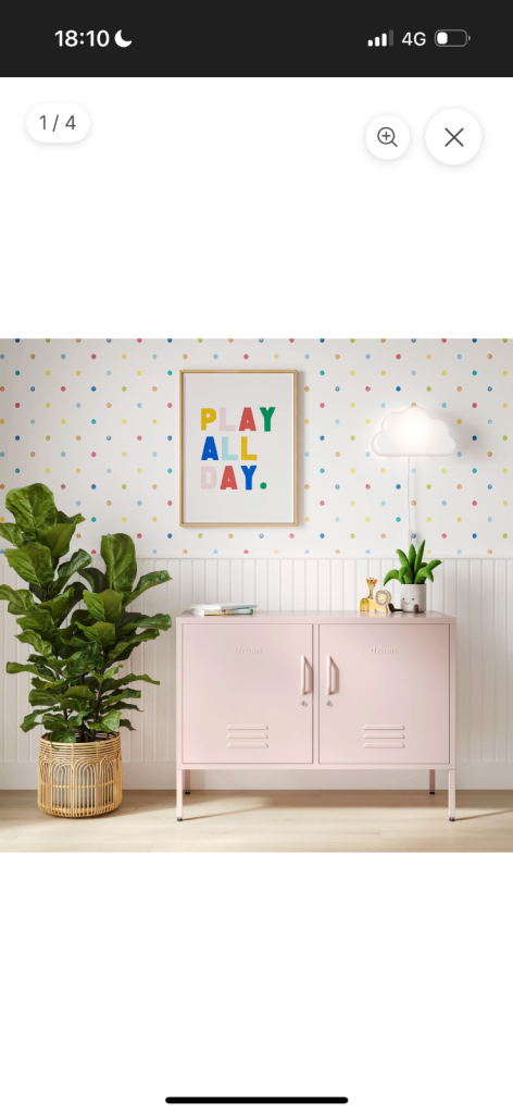 Pink TV Unit/Storage Cabinet/Side Table